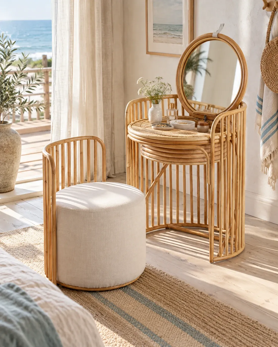 Concept image of The Cane, Natural rattan in a beach house