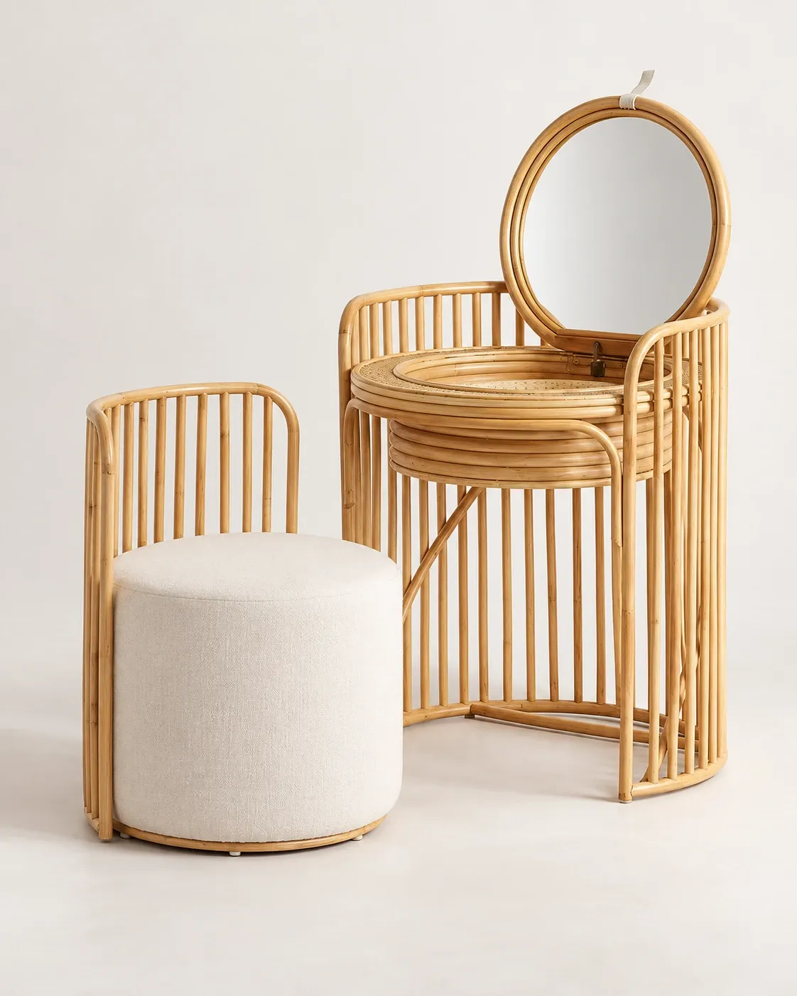 Concept image of The Cane, Natural rattan vanity set