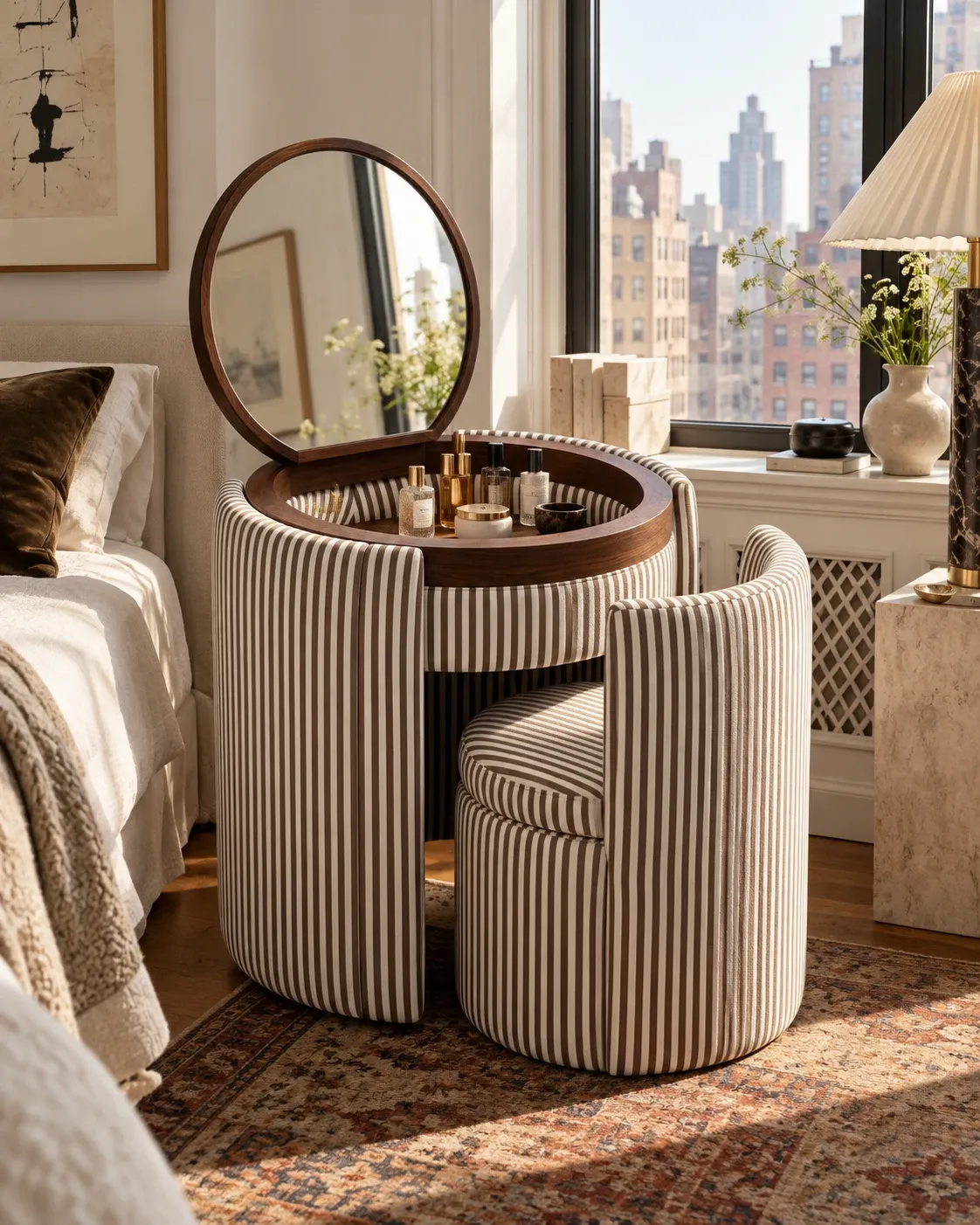 Concept image of The Lune, Cocoa stripe in a city apartment